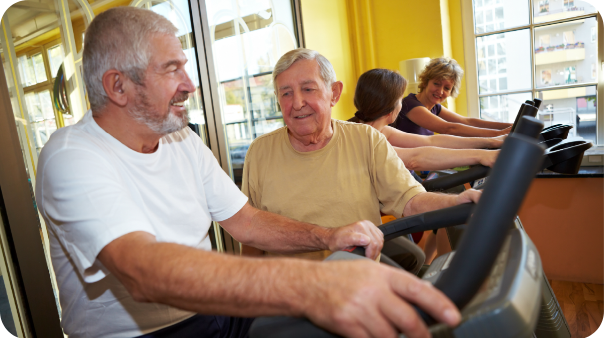 old men exercising