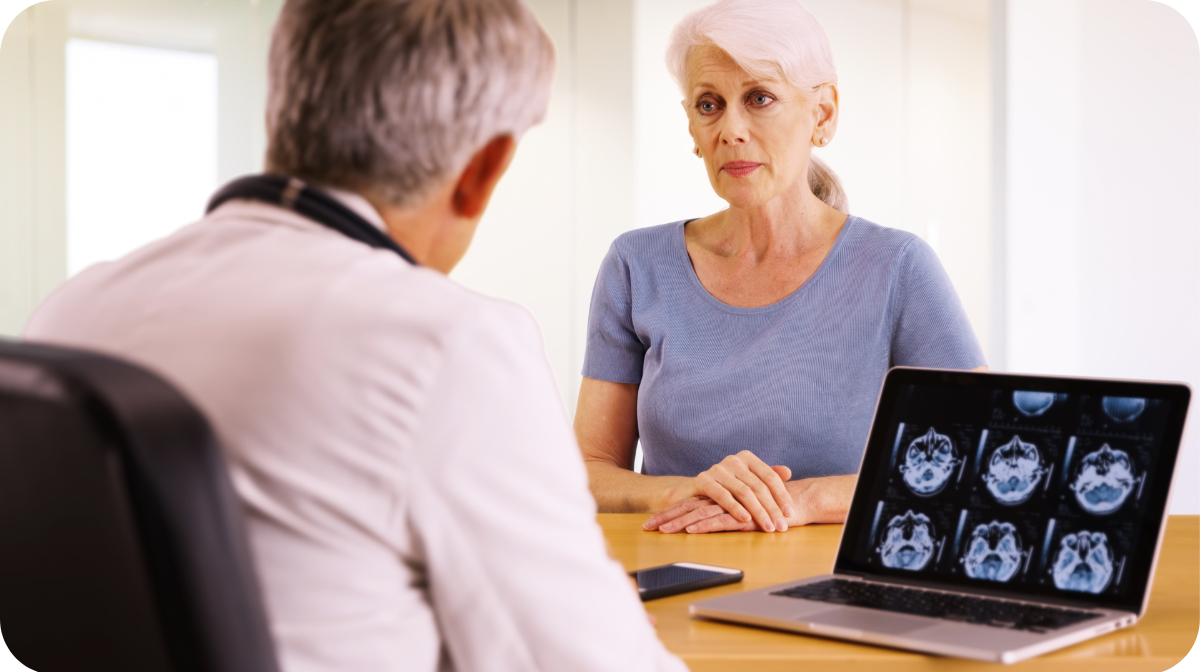 woman consulting a neurologist